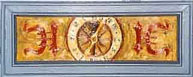Click to see it big Historisches Ziffernblatt über dem Eingang (Malerei)